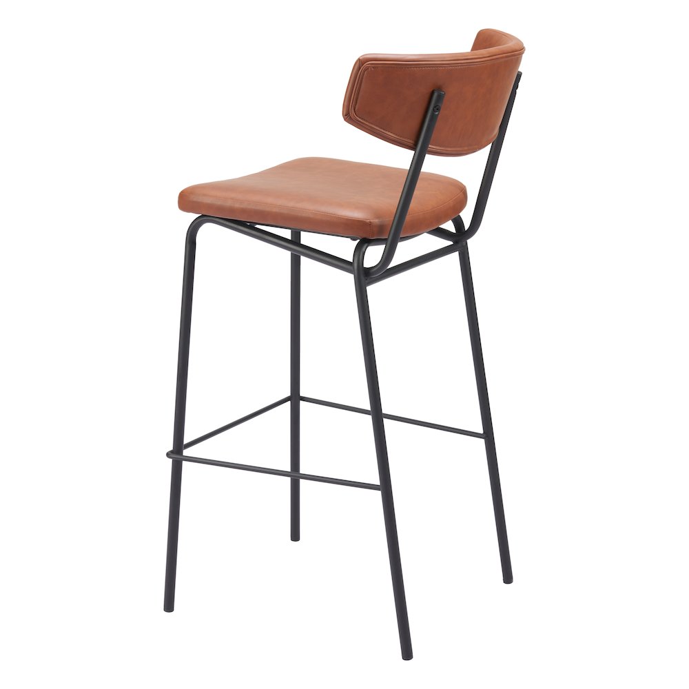 Charon Barstool (Set of 2) Vintage Brown. Picture 5