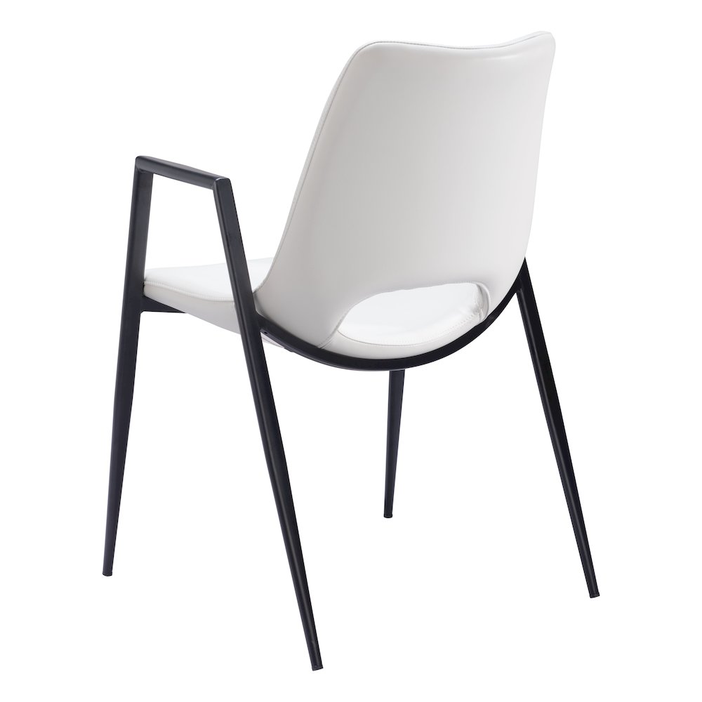 Desi Dining Chair (Set of 2) White. Picture 5