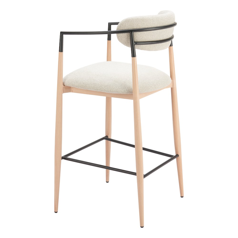 Equinox Barstool Oyster Gray & Natural. Picture 5