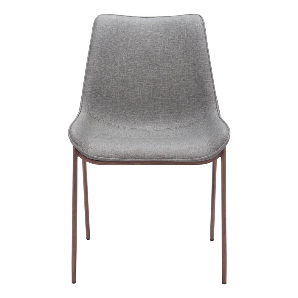 Magnus Dining Chair (Set of 2) Slate Gray & Walnut. Picture 3