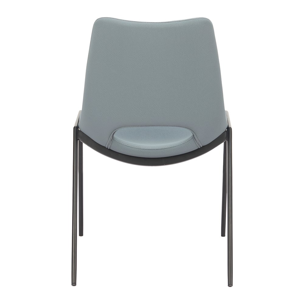 Desi Armless Dining Chair (Set of 2) Azure Gray. Picture 6