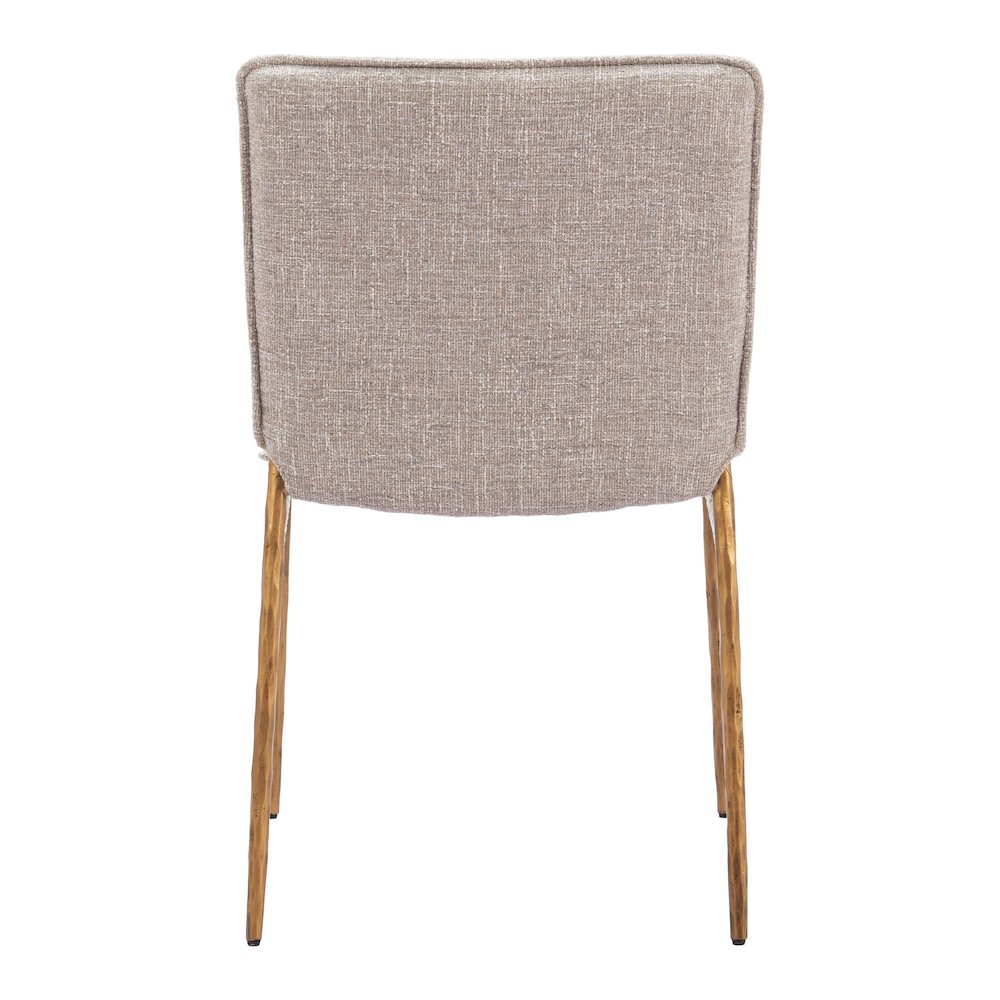 Nordvest Dining Chair Beige & Gold. Picture 4
