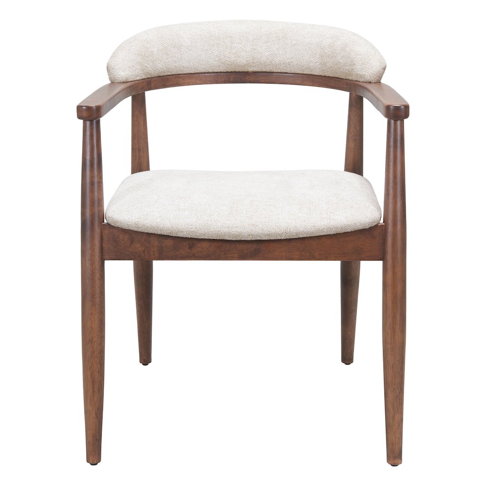 Goka Dining Chair Beige & Walnut. Picture 3