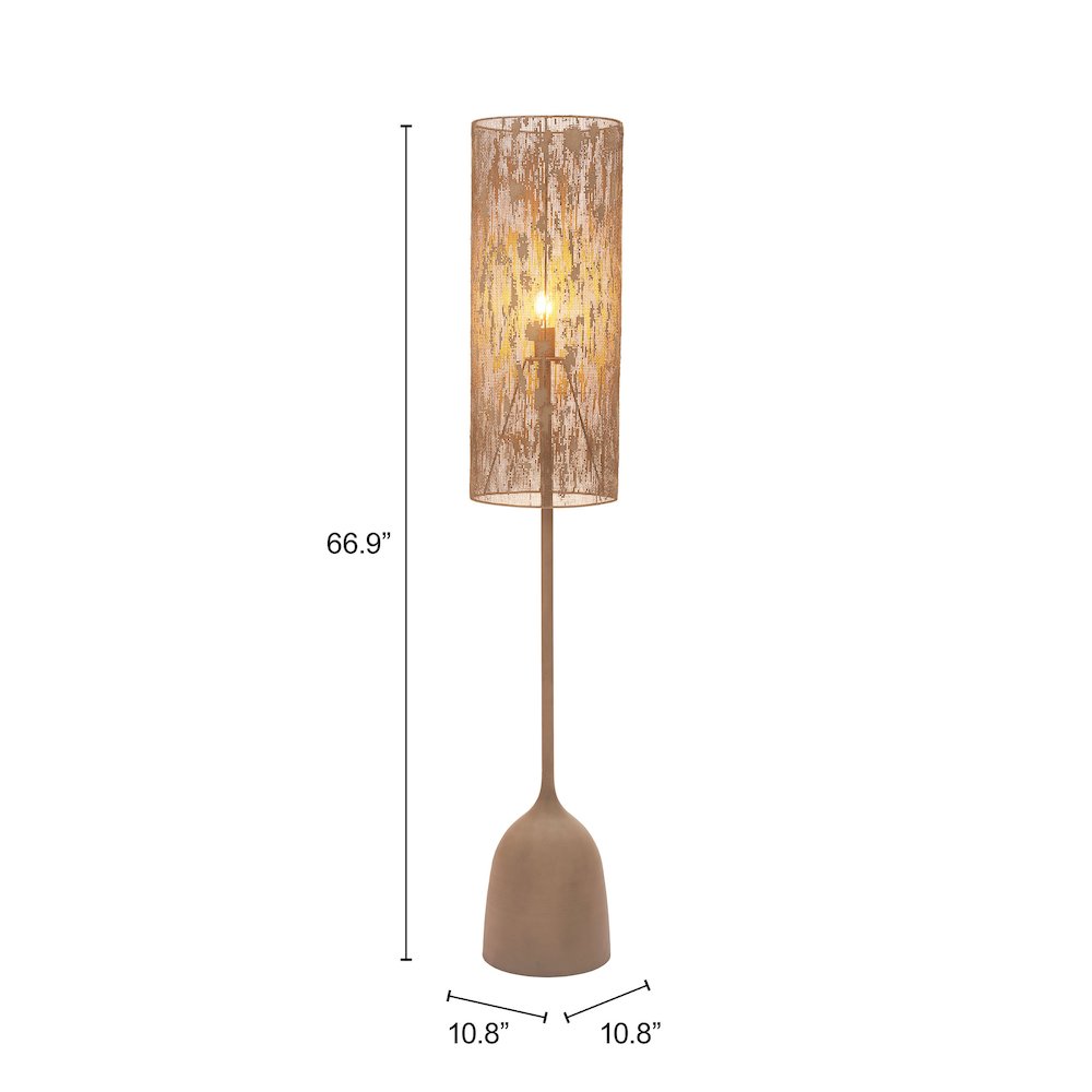 Buff Floor Lamp Taupe. Picture 9