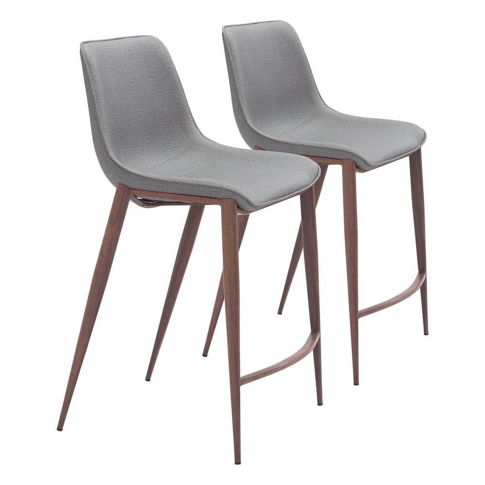 Magnus Counter Stool (Set of 2) Slate Gray & Walnut. Picture 6