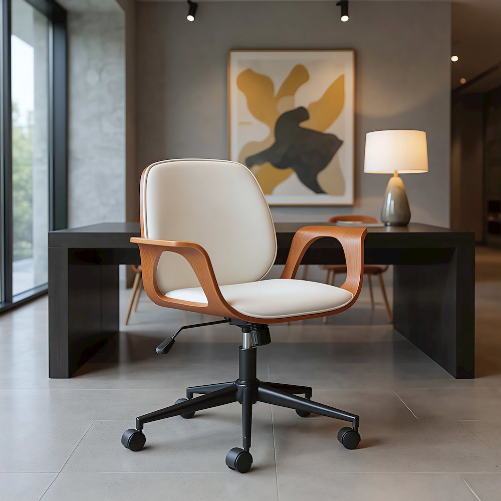 Ali Office Chair White. Picture 12