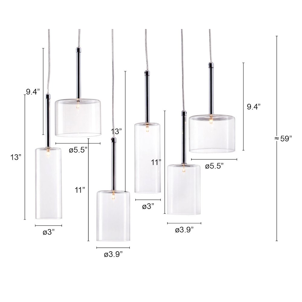Hale Ceiling Lamp Clear. Picture 8