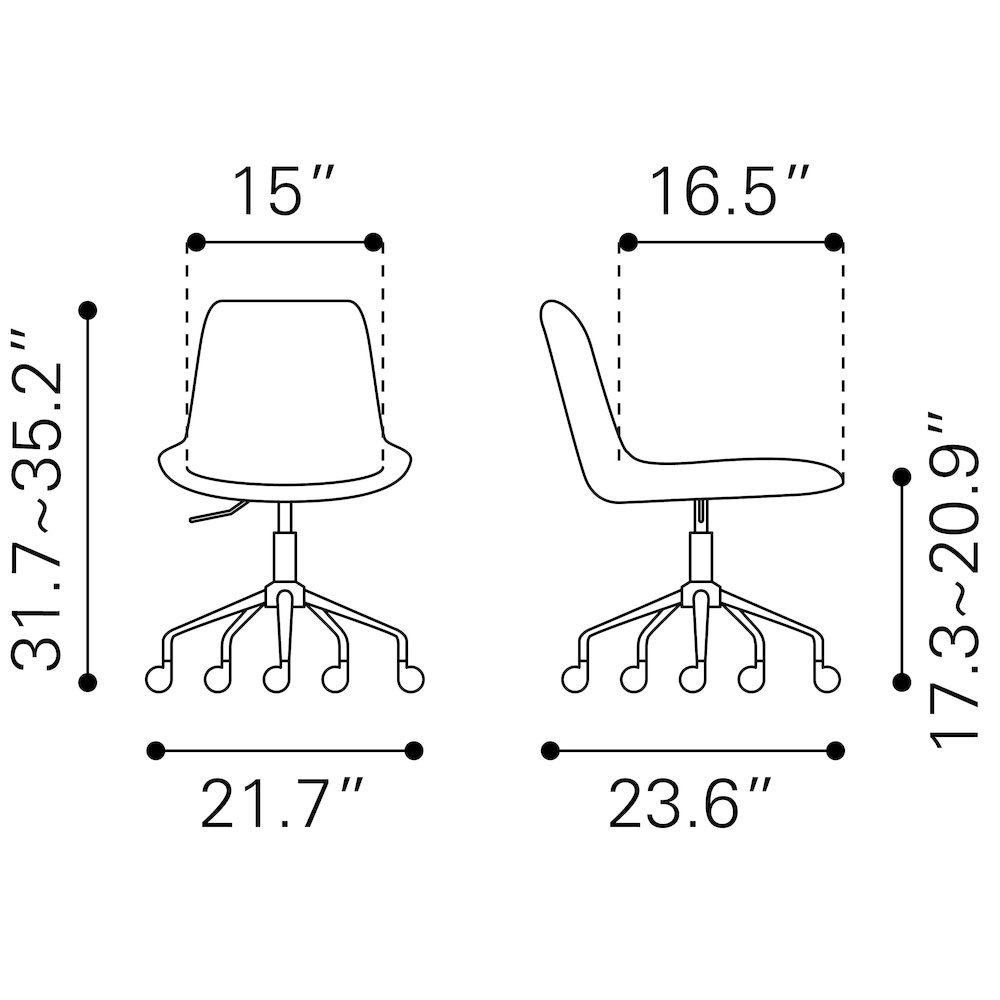Byron Office Chair White. Picture 10