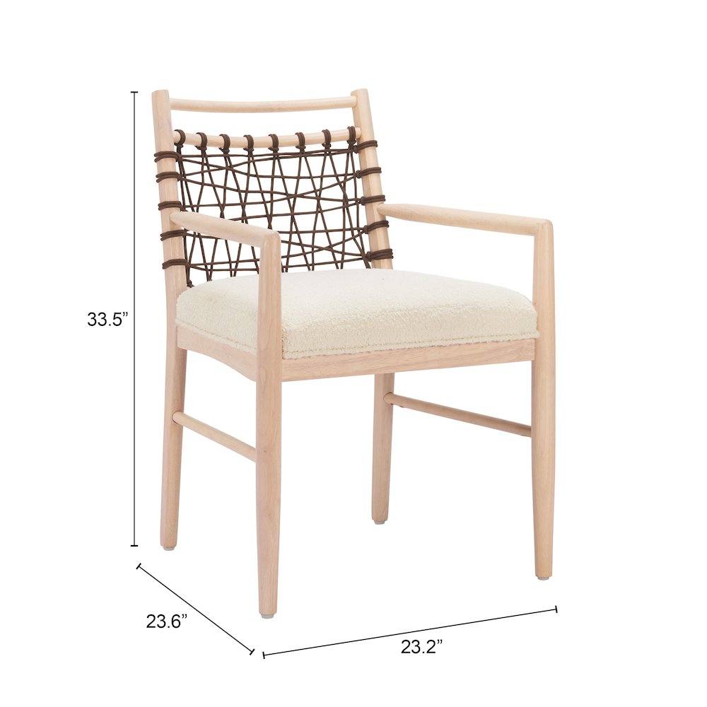 Wezly Dining Chair (Set of 2) Ivory. Picture 7