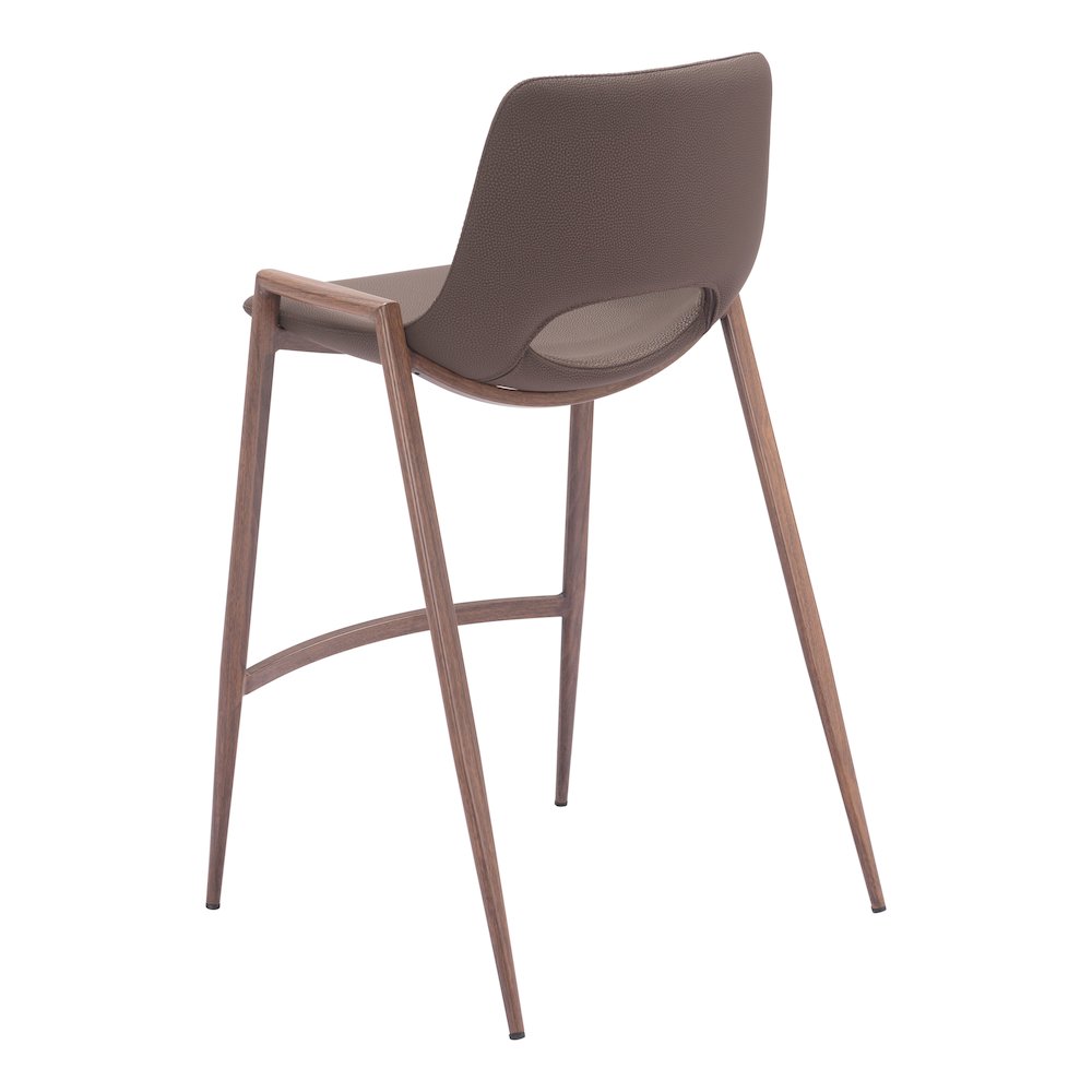 Desi Counter Stool (Set of 2) Brown & Walnut. Picture 5