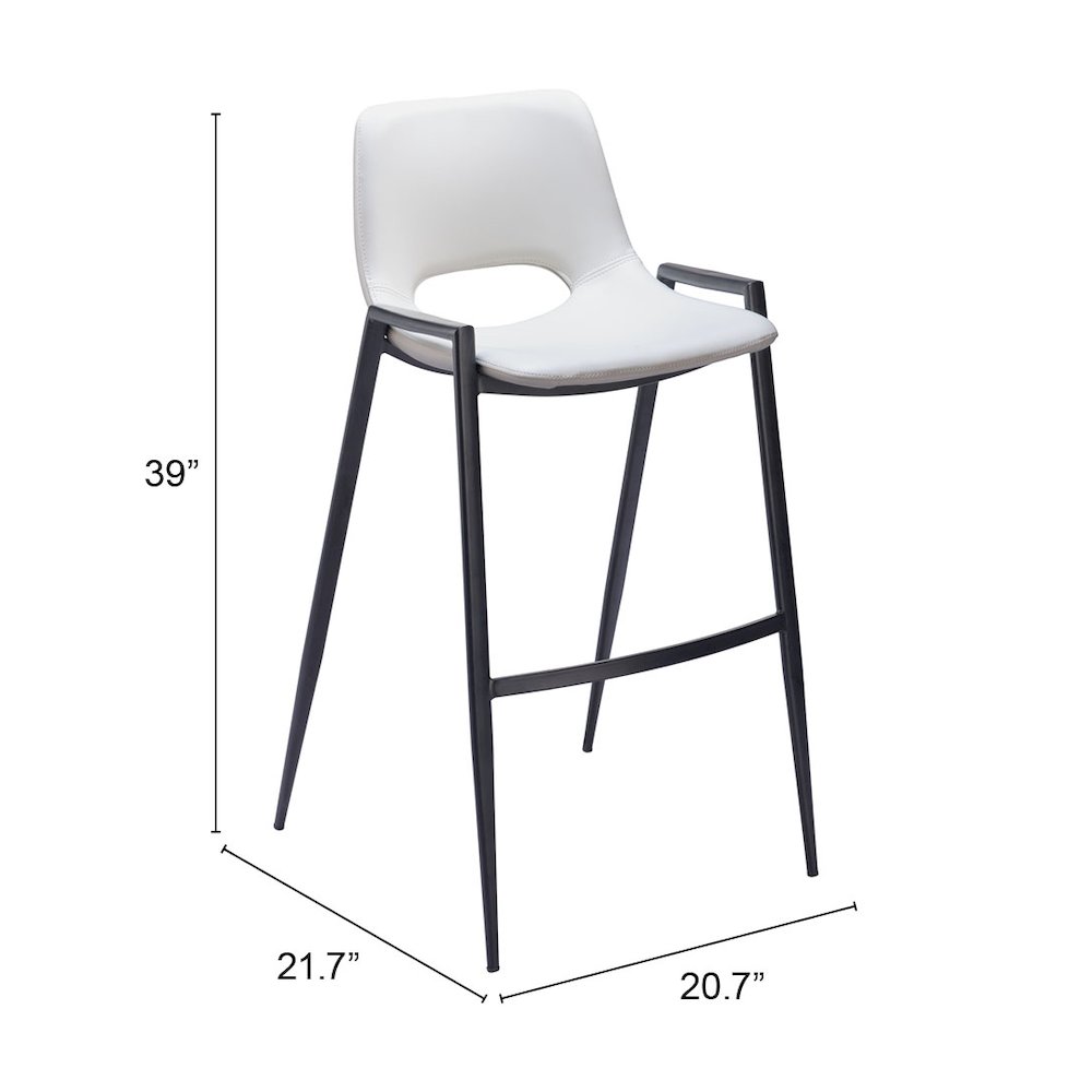 Desi Barstool (Set of 2) White. Picture 7