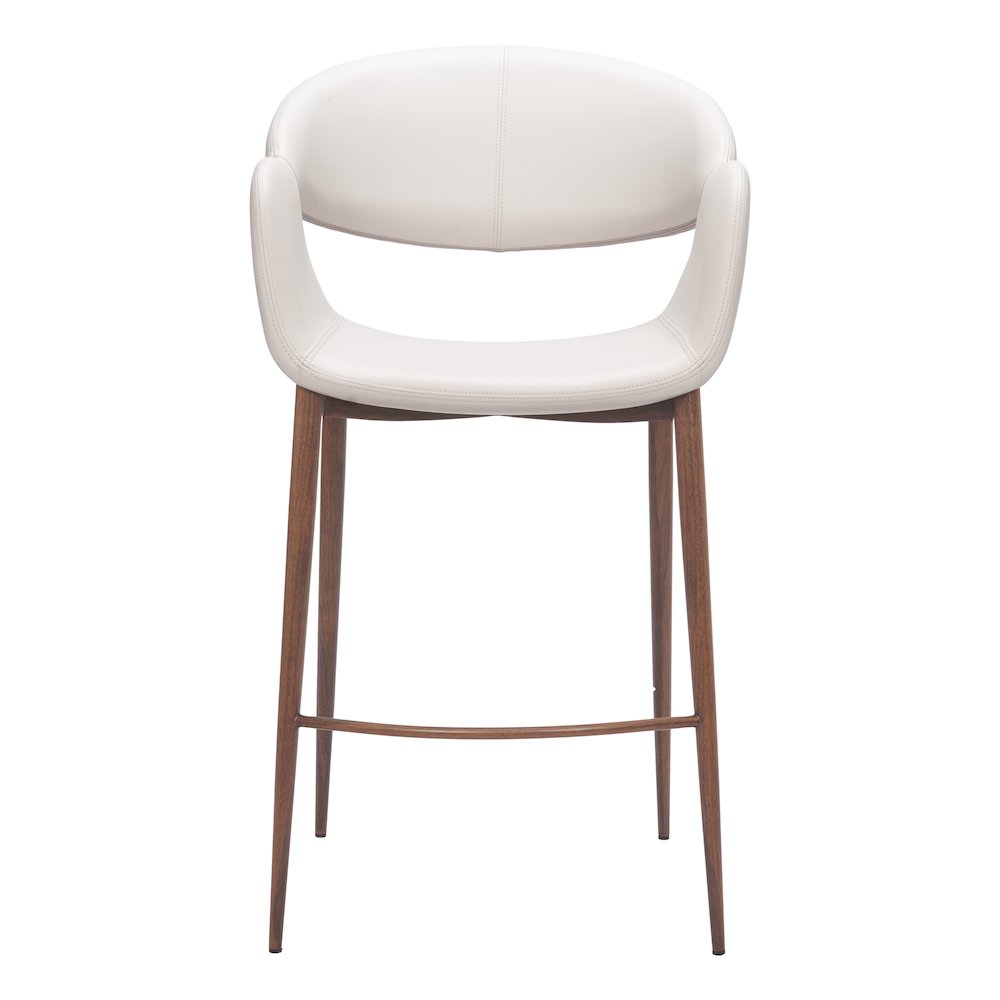 Limay Counter Stool Beige & Walnut. Picture 3