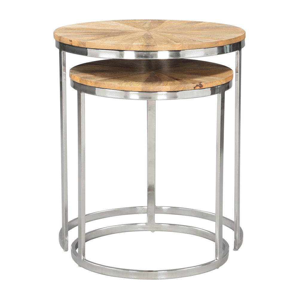 Bari Nesting Table Set (2-Piece) Natural. Picture 2