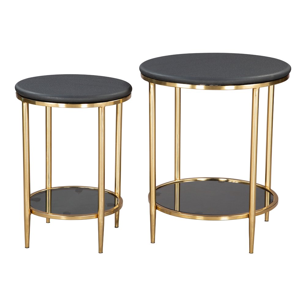 Koper Coffee Table Set (2-Piece) Black. Picture 1