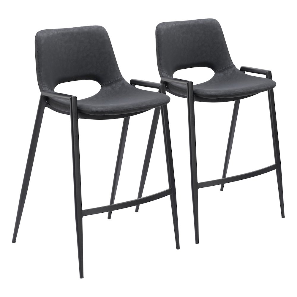 Desi Counter Stool (Set of 2) Black. Picture 6