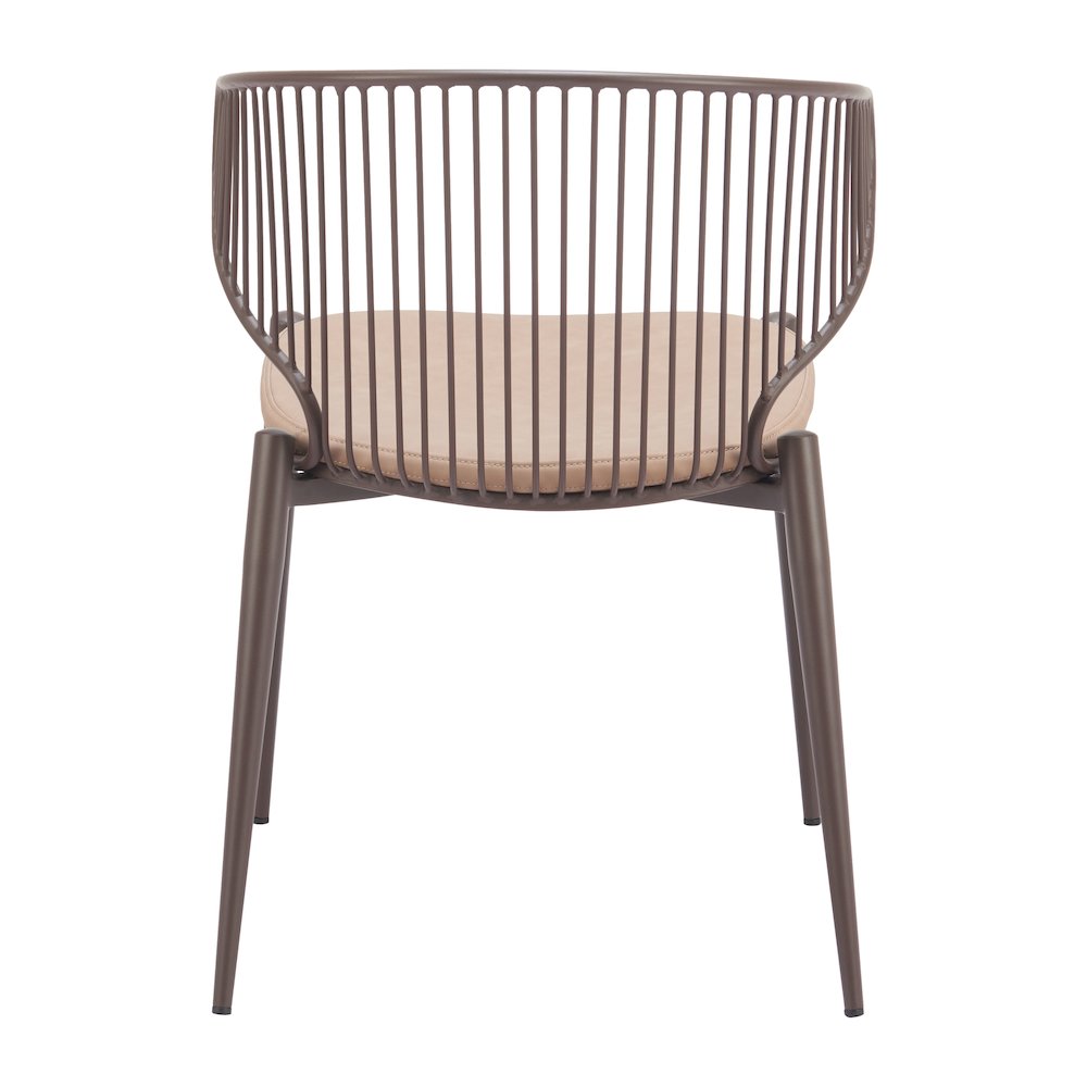 Silues Dining Chair (Set of 2) Taupe & Brown. Picture 7