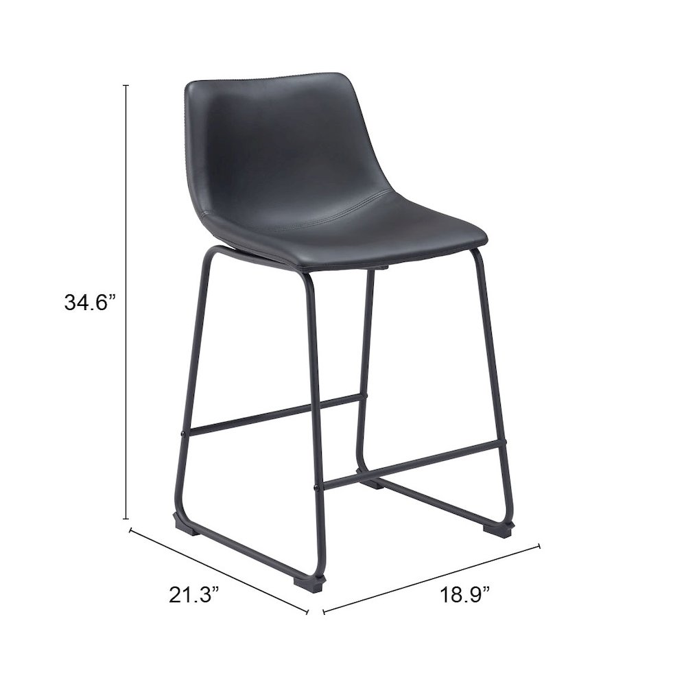 Smart Counter Stool (Set of 2) Black. Picture 7