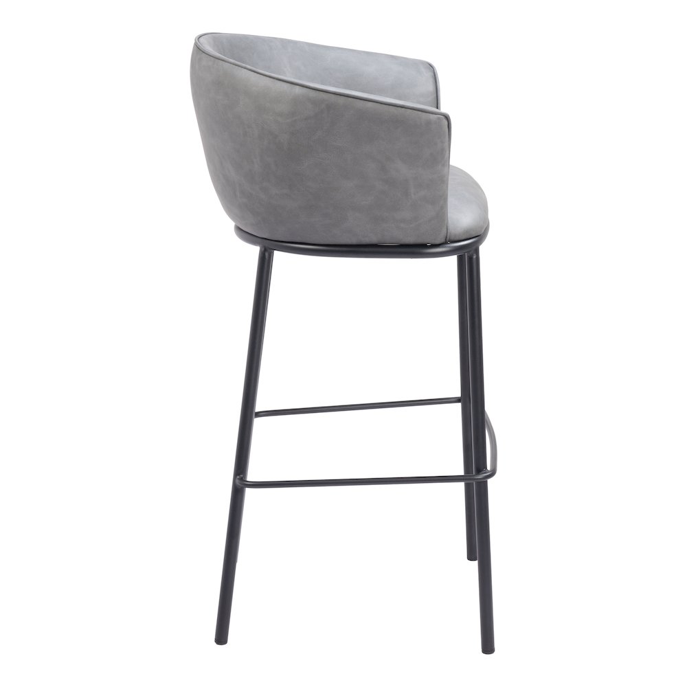 Garston Barstool Gray. Picture 2