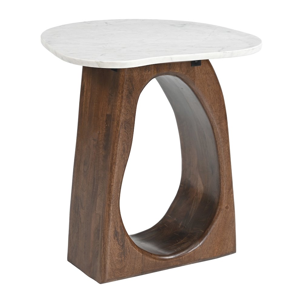 Vara Side Table White & Walnut. Picture 8