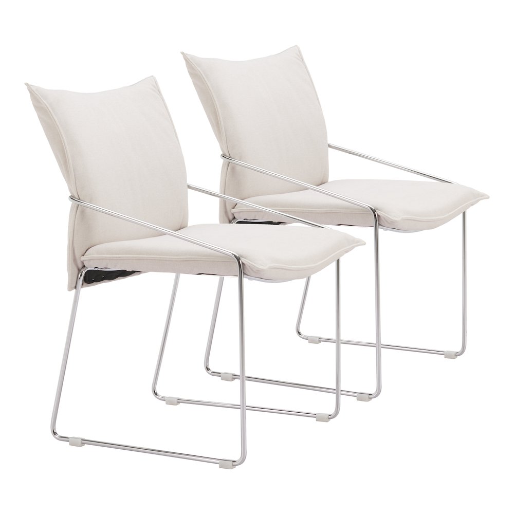 Pola Dining Chair (Set of 2) White. Picture 6
