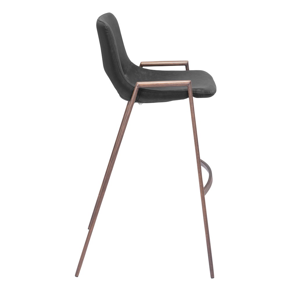 Desi Barstool (Set of 2) Black & Walnut. Picture 7
