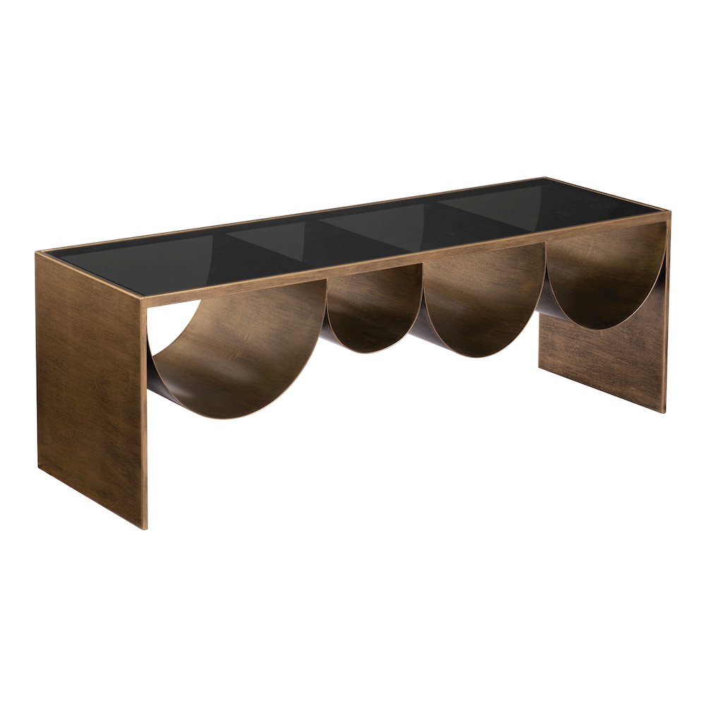 Reed Coffee Table Brass & Black. Picture 5