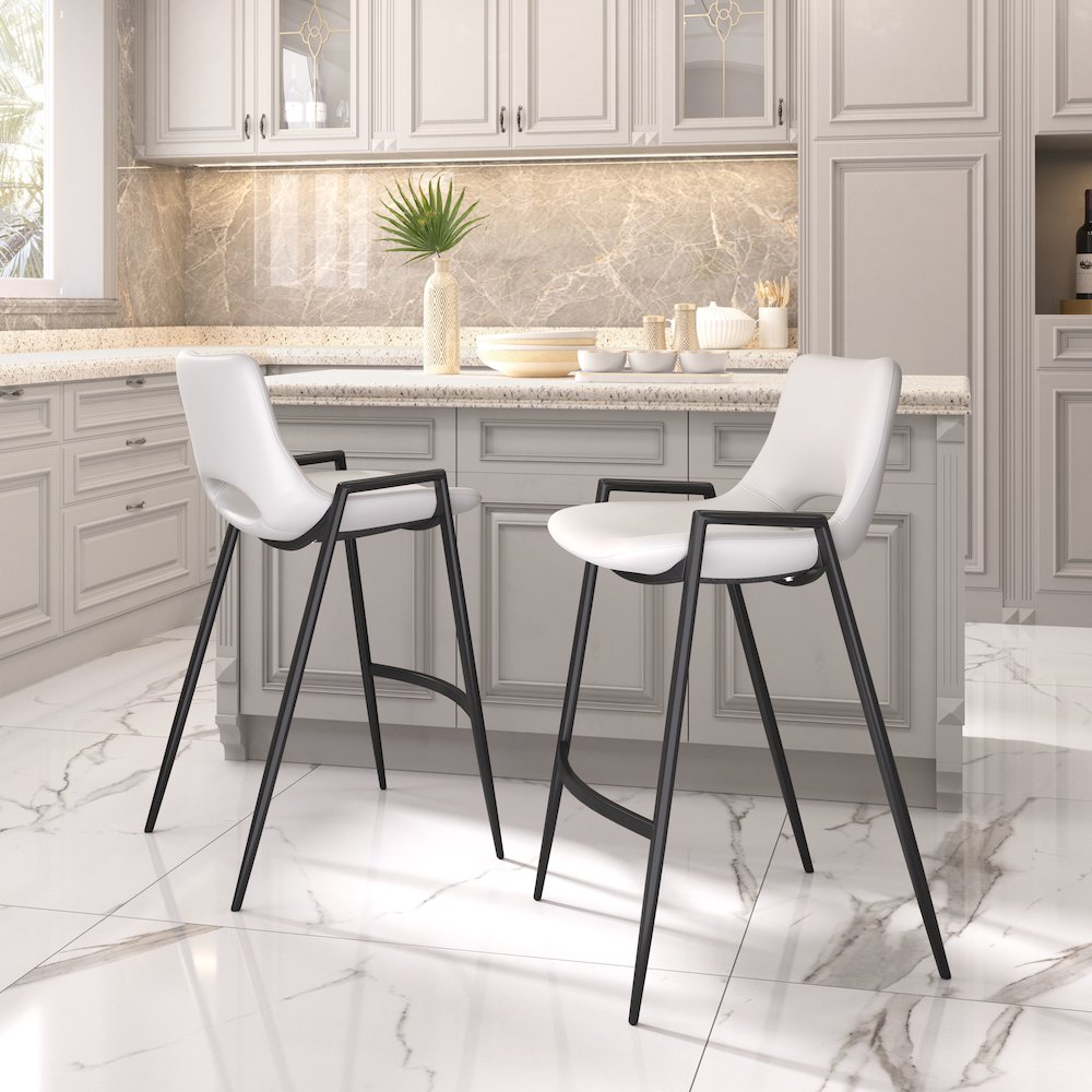 Desi Counter Stool (Set of 2) White. Picture 8