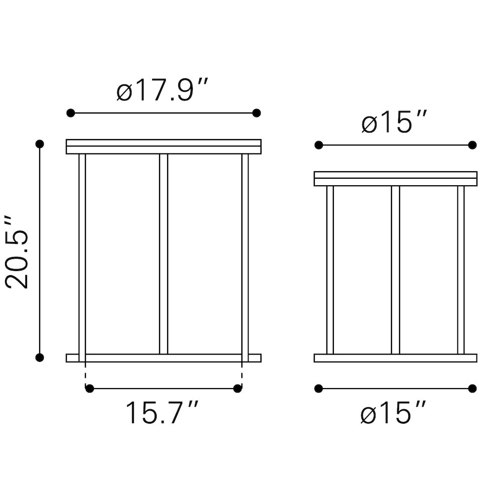 Bari Nesting Table Set (2-Piece) Natural. Picture 11
