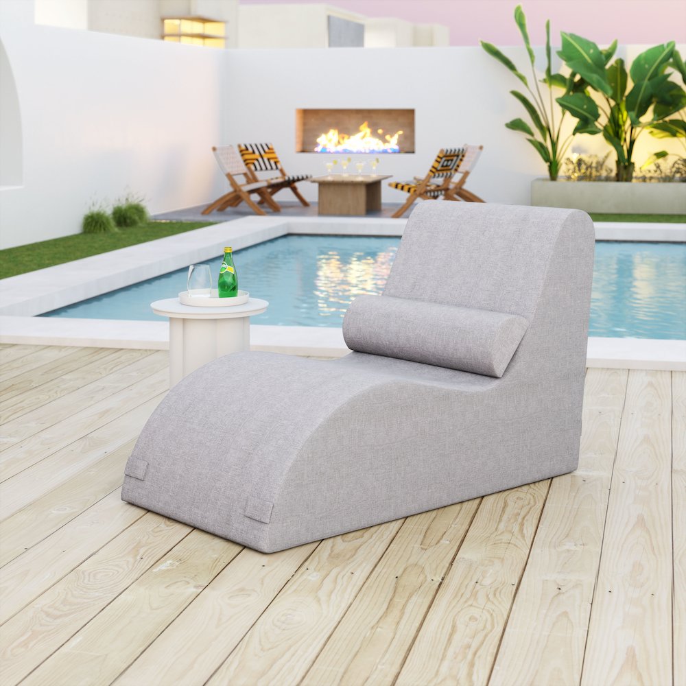 Luanda Chaise Lounge Gray. Picture 8