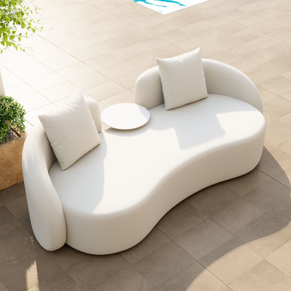 Sunny Isles Loveseat Beige. Picture 9