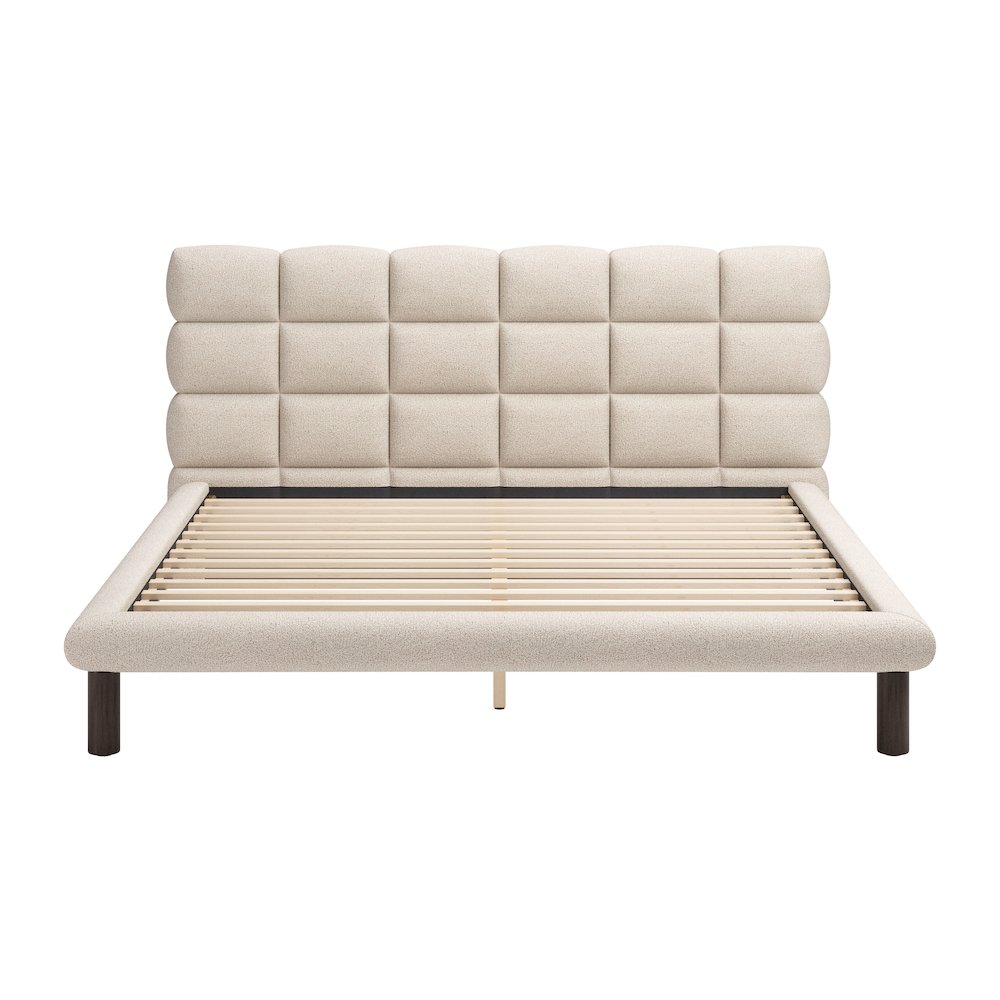 Placid King Bed Beige. Picture 3