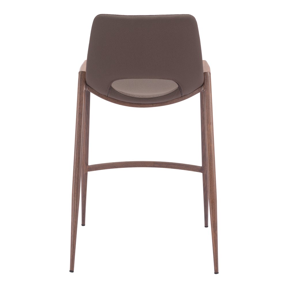 Desi Counter Stool (Set of 2) Brown & Walnut. Picture 4