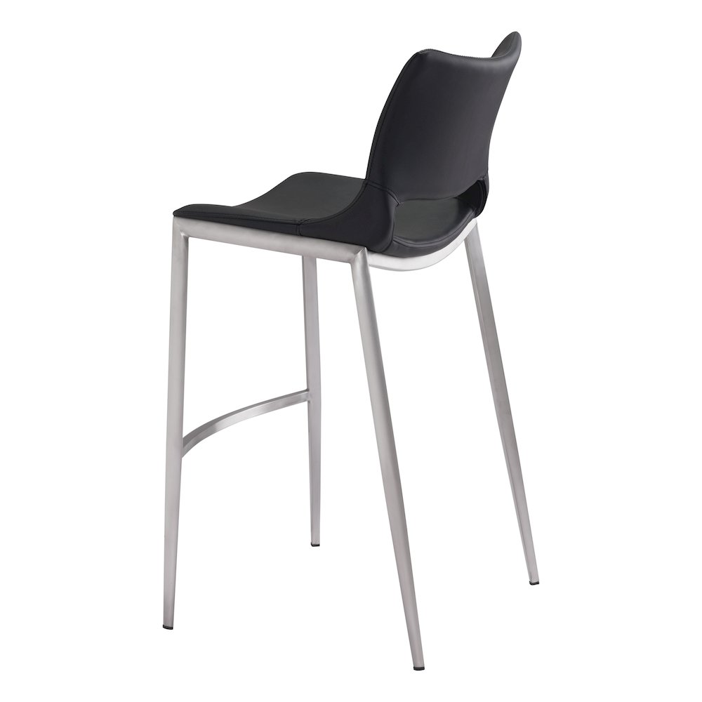 Ace Barstool (Set of 2) Black & Silver. Picture 5