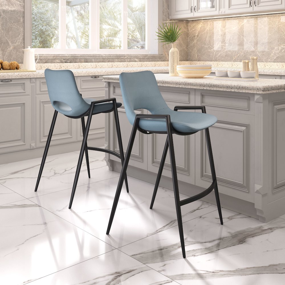 Desi Counter Stool (Set of 2) Azure Gray. Picture 9