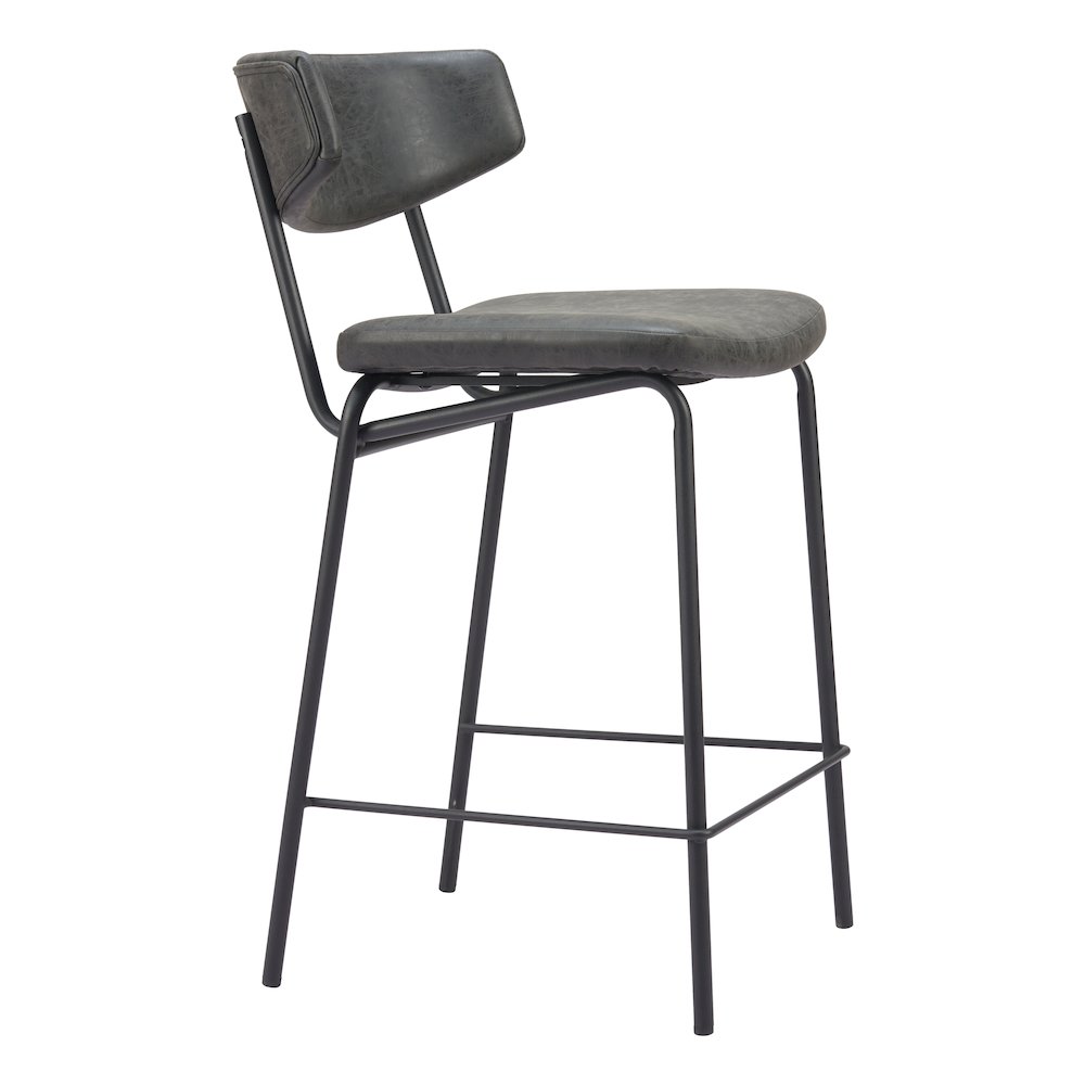 Charon Counter Stool (Set of 2) Vintage Black. Picture 10