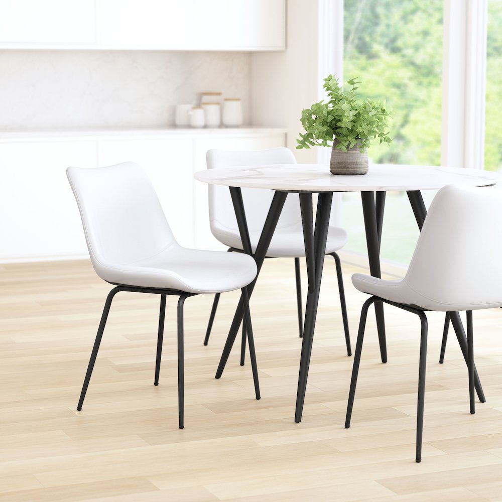 Byron Dining Chair (Set of 2) White. Picture 8