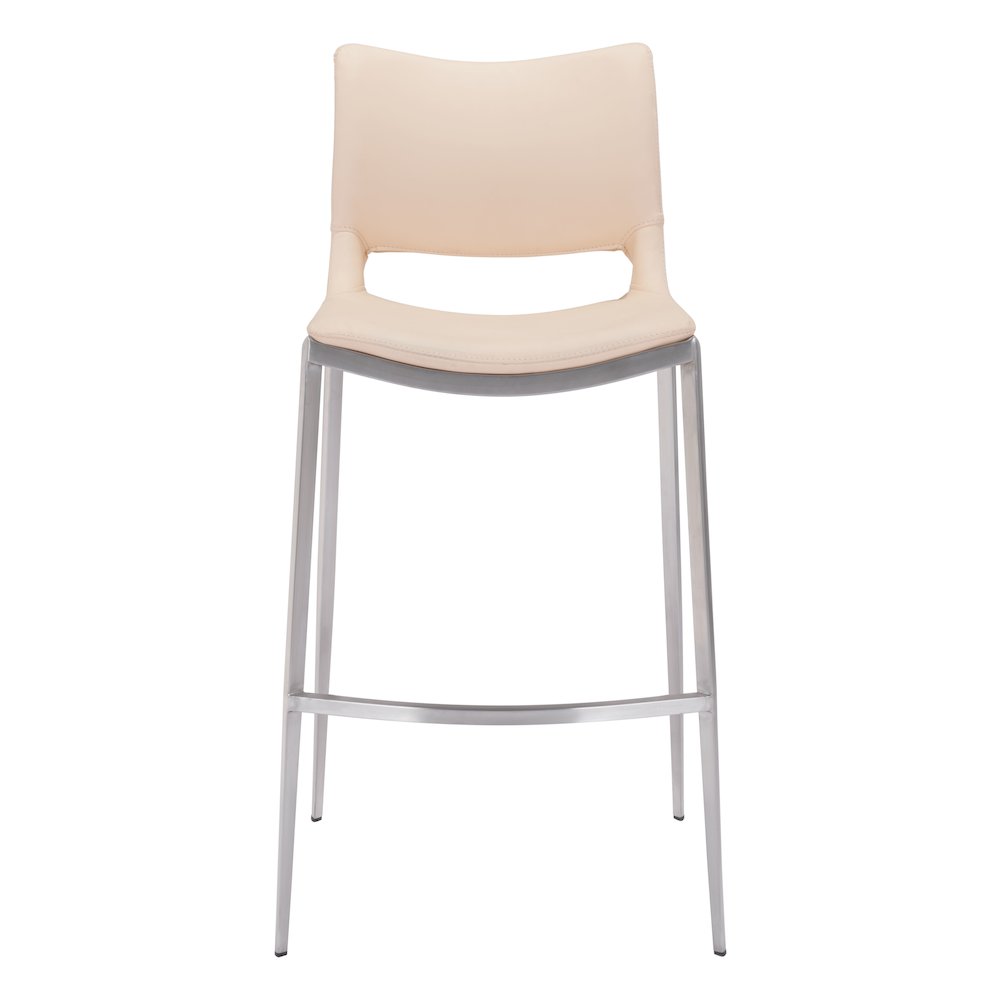 Ace Barstool (Set of 2) Light Pink & Silver. Picture 3