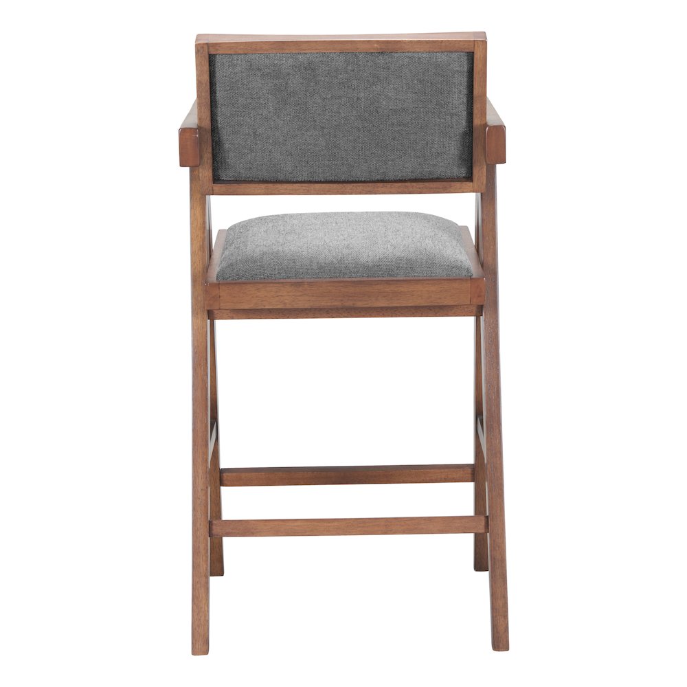 Delhi Counter Stool (Set of 2) Gray & Walnut. Picture 4