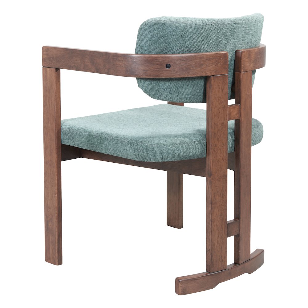 Poly Dining Chair Moss Gray & Walnut. Picture 5