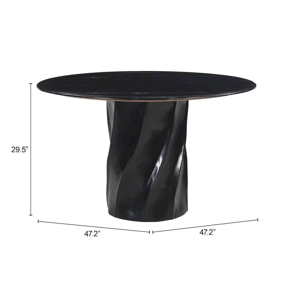 Kuro Dining Table Black. Picture 6