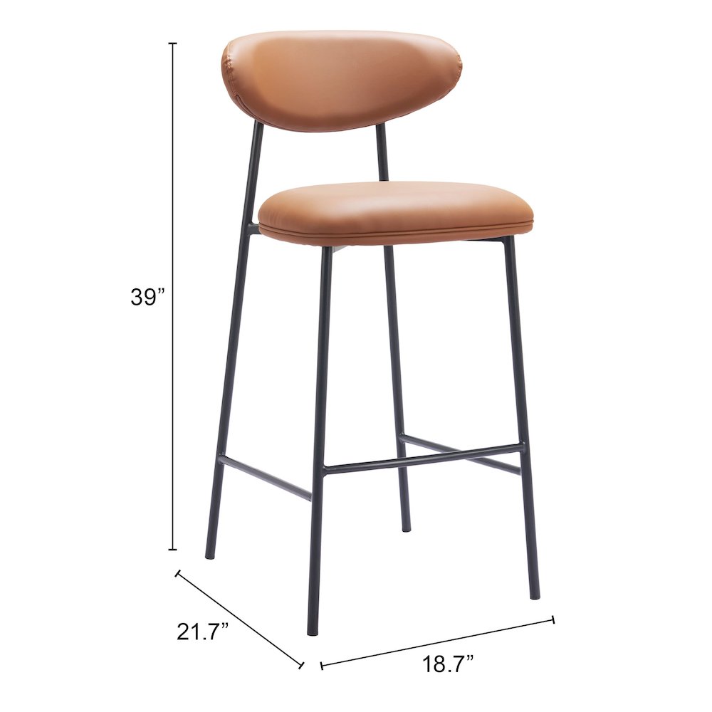 Rorun Barstool (Set of 2) Brown. Picture 7