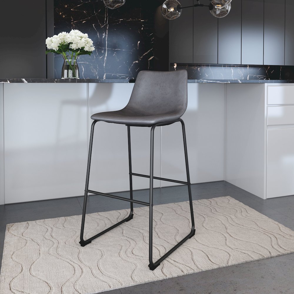 Smart Barstool (Set of 2) Charcoal. Picture 8