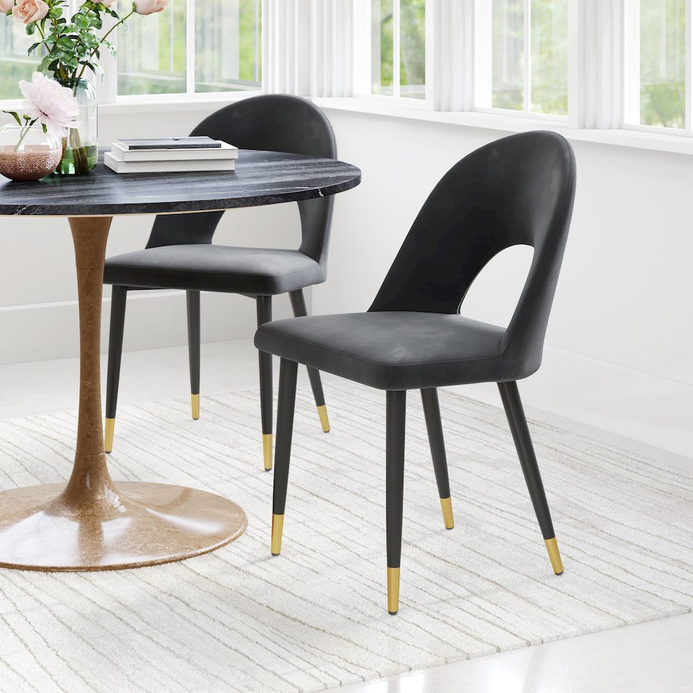 Menlo Dining Chair (Set of 2) Black. Picture 8