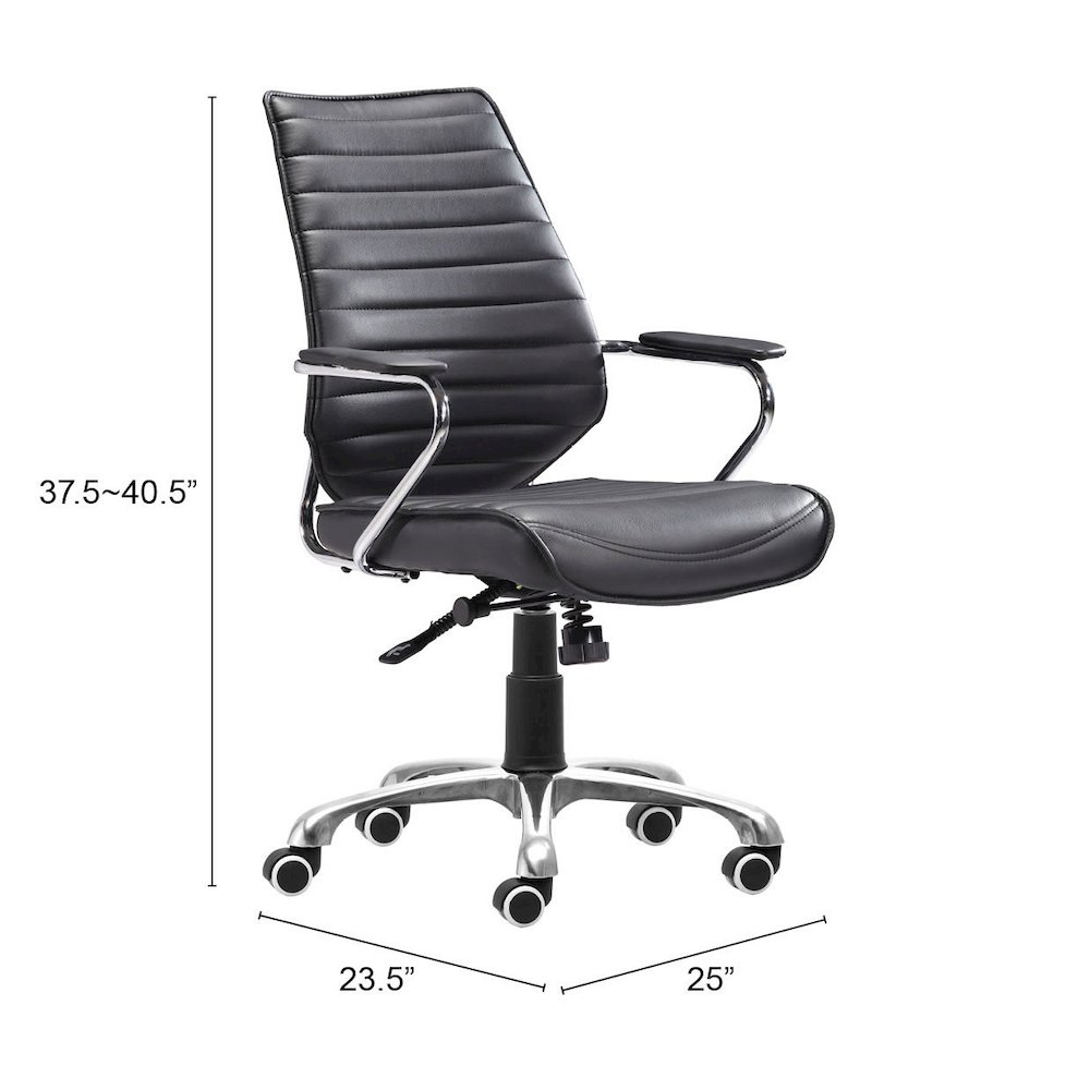 Enterprise Low Back Office Chair Black. Picture 7