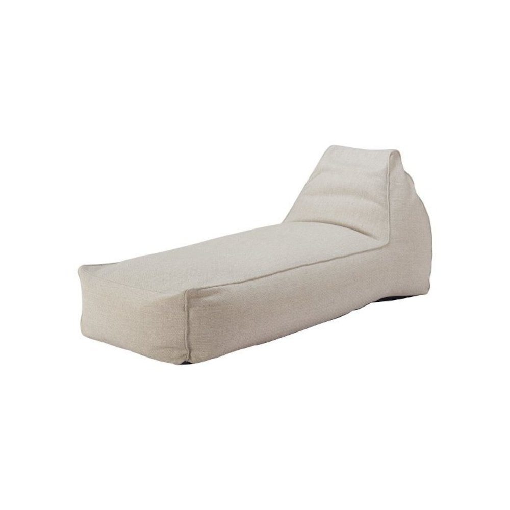 Beige Outdoor Bean Bag Chair Lounger, Modern Waterproof Patio Seat. Picture 4