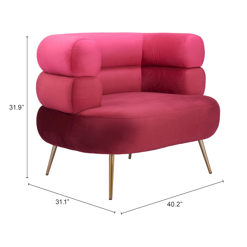 Arish Accent Chair Red. Picture 8