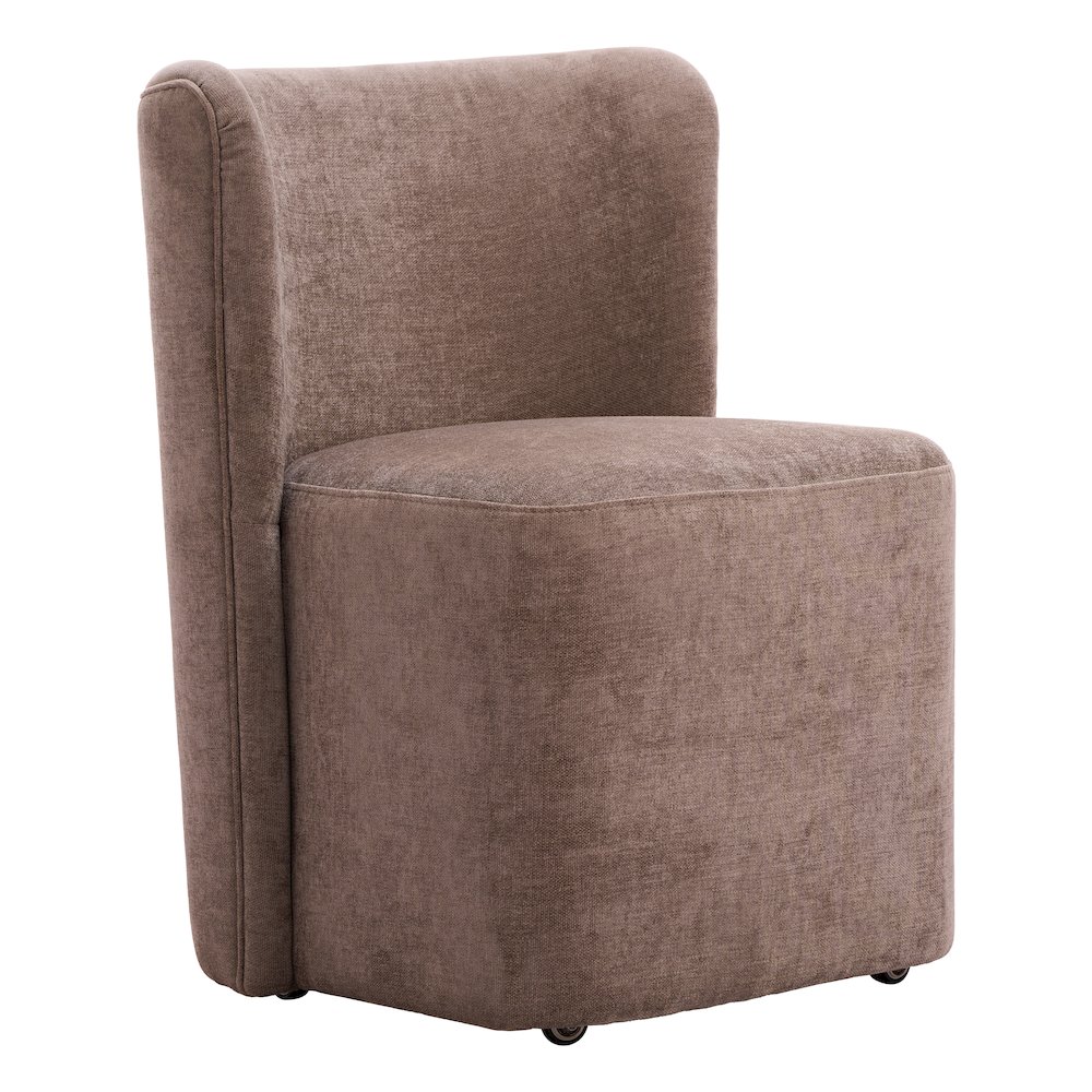 Bambun Dining Chair with Wheels Taupe. Picture 10