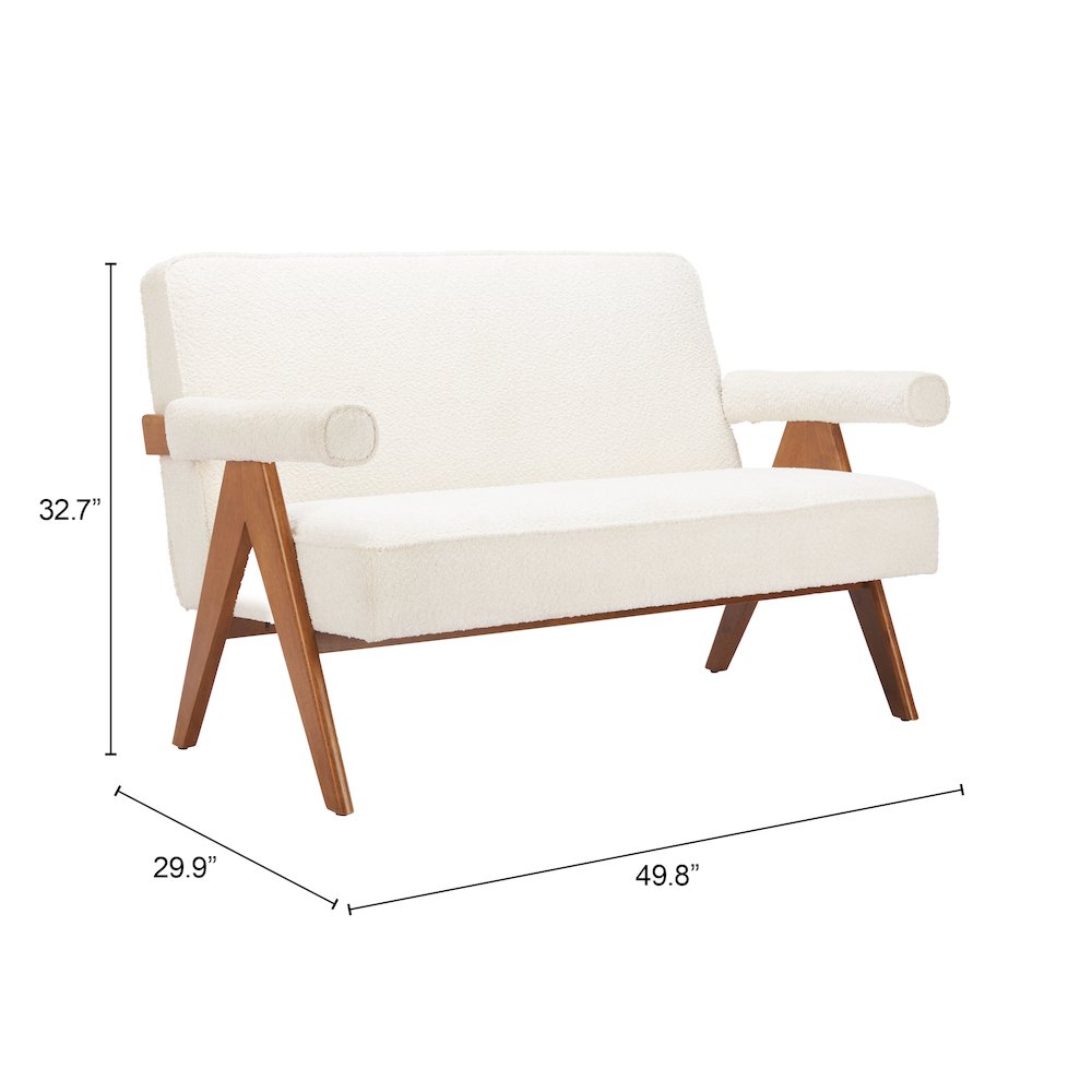 Encanto Loveseat Ivory. Picture 11