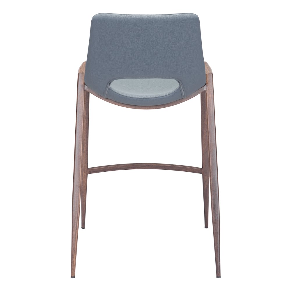 Desi Counter Stool (Set of 2) Azure Gray & Walnut. Picture 4