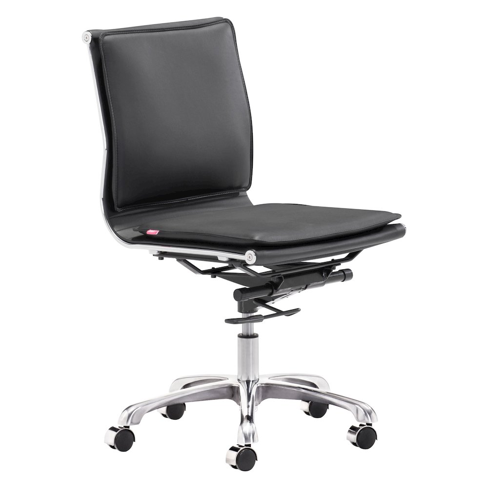 Lider Plus Armless Office Chair Black. Picture 1